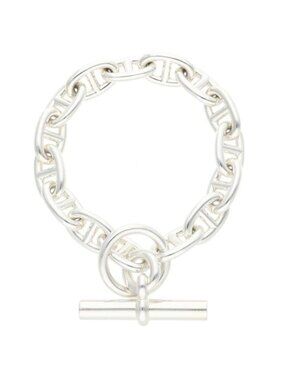 Hermes Chaine D'ancre MM Silver Bracelet